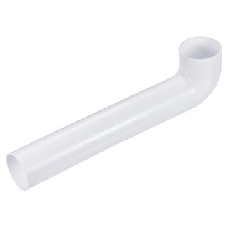 11" Plastic Tubular Elbow Drain Pipe Sink Flush Tank Outlet Pipe White ...